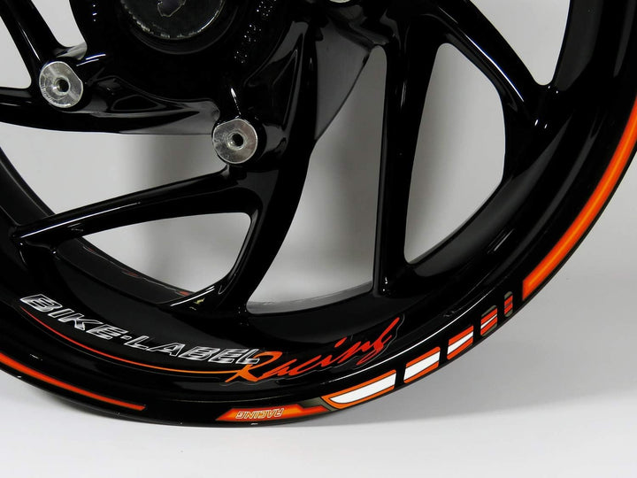 Felgenrand Aufkleber Orange-Black 17 Zoll kompatibel für KTM 710028