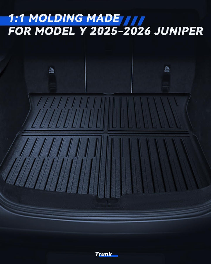 Kofferraummatte für Tesla Model Y 2025-2026 Juniper Allwetter TPE Schutzmatte Hinten Kofferraummatte