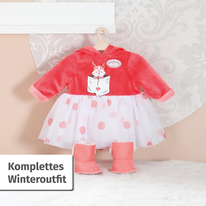 Baby Annabell, Puppenkleidung 43 cm, Deluxe Eichhörnchen Tutu 43cm, warmes Oberteil mit Tüllrock, 70