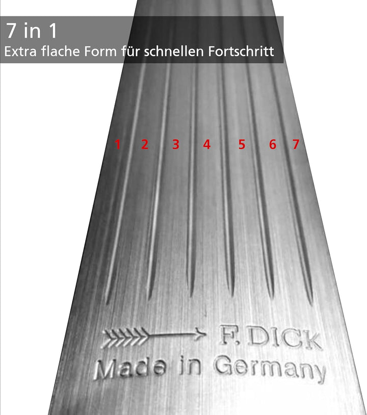 F. DICK Wetzstahl MULTICUT (7 Stähle in einem, hoher Abtrag oder feines Abziehen, 28 cm; HRC 65°) 76