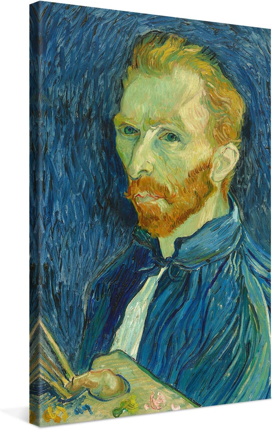 PICANOVA – Vincent Van Gogh Self-Portrait 40x60 cm – Bild auf Leinwand – Leinwandbild – Premium Lein