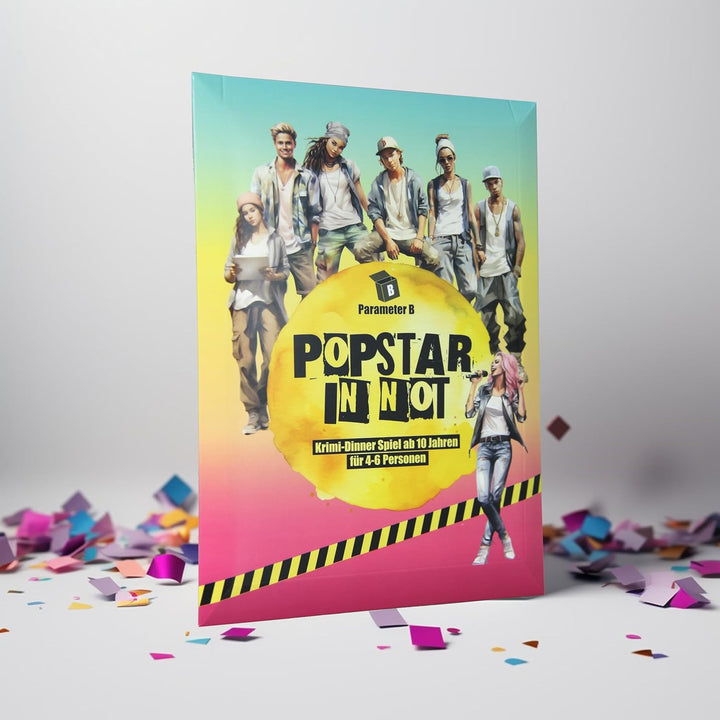 Popstar in Not - Krimidinner für 4-6 Personen – ab 10 Jahren - Krimidinner für Zuhause für Familien