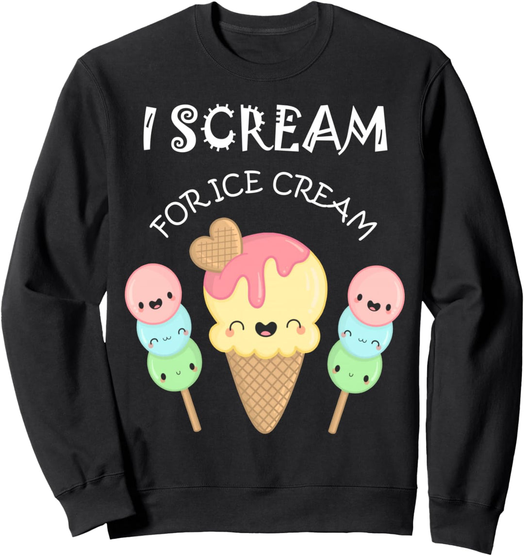 I Scream For Ice Cream Kleidung Eiscreme Sommer Sweatshirt