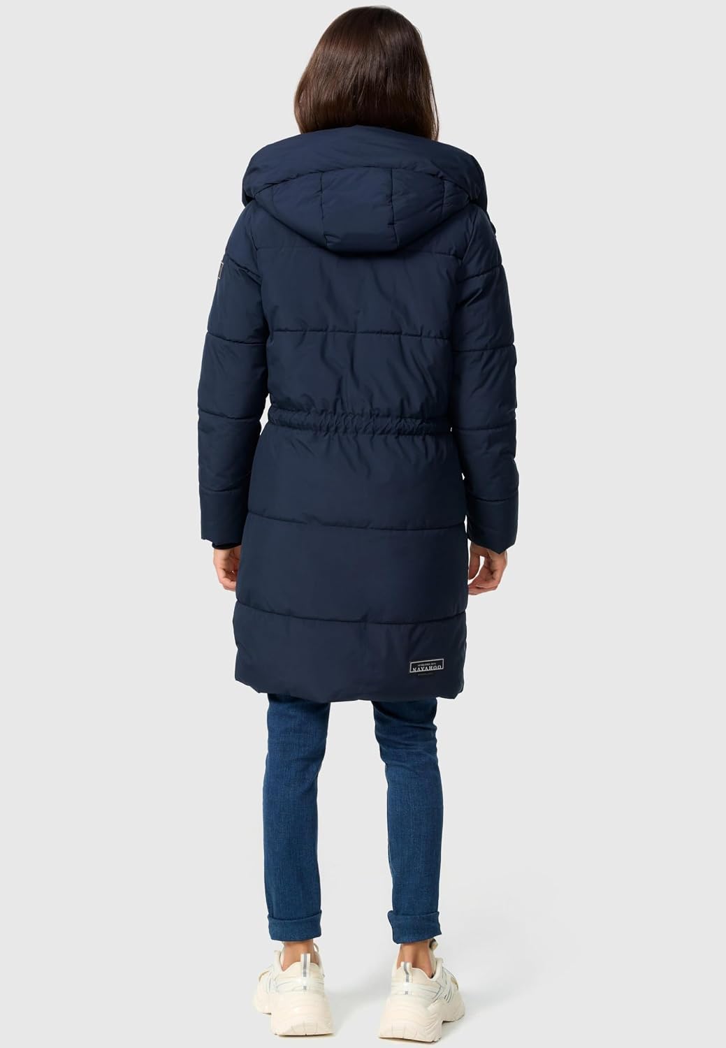 Navahoo Damen Wintermantel kurzer Steppmantel mit Kapuze Zuckertatze XIV XS-XXL XS Navy, XS Navy