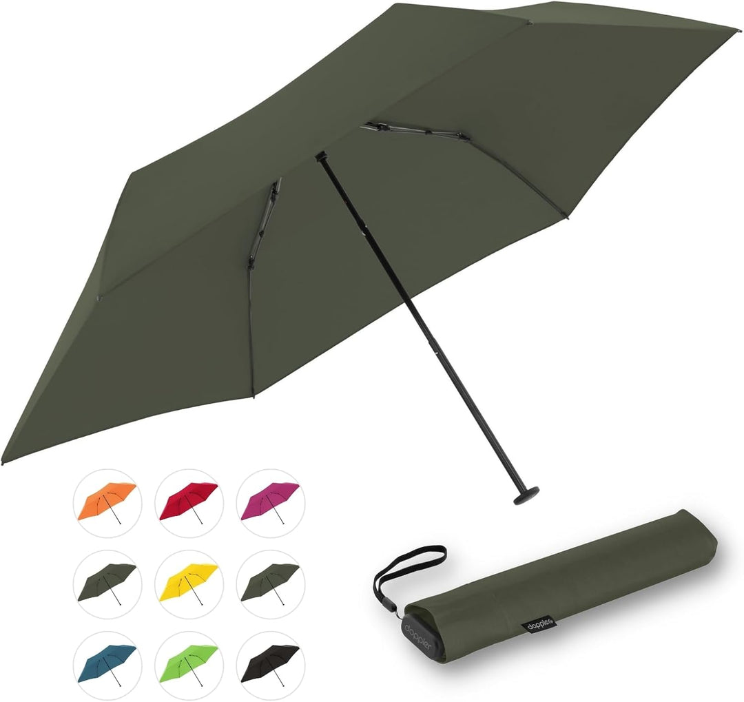 Doppler Taschenschirm Zero,99 Flat I Ultra leichter Regenschirm I Kleiner Schirm I Mini Regenschirm
