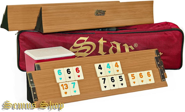 Semus Premium Rummy / Okey mit Melamin Spielsteine Ahsap Okey Takimi Kugelschreiber