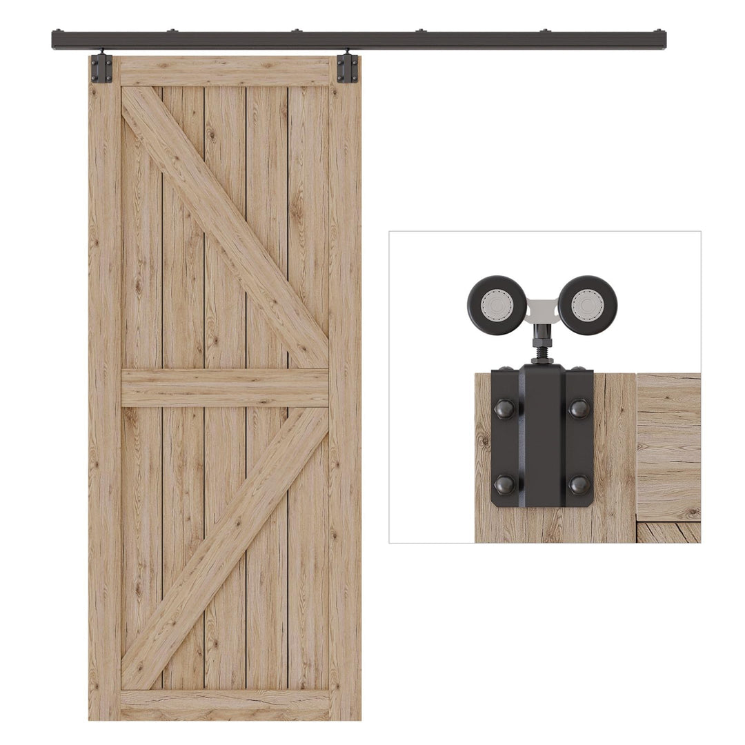 TSMST 5FT/153CM Kastenschiene Schiebetürsystem Komplett-Set Aluminiumlegierung Wandhalterung,Schiebe