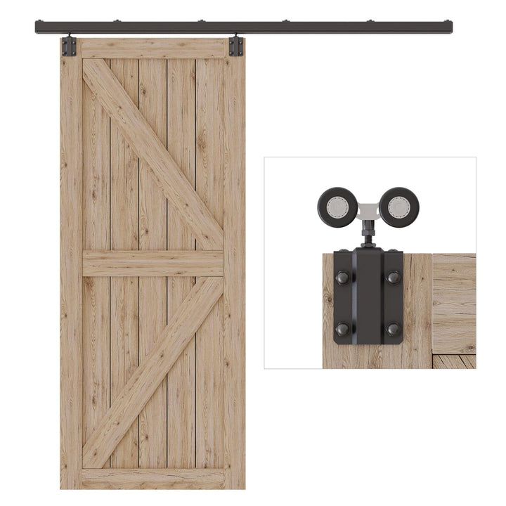 TSMST 5FT/153CM Kastenschiene Schiebetürsystem Komplett-Set Aluminiumlegierung Wandhalterung,Schiebe