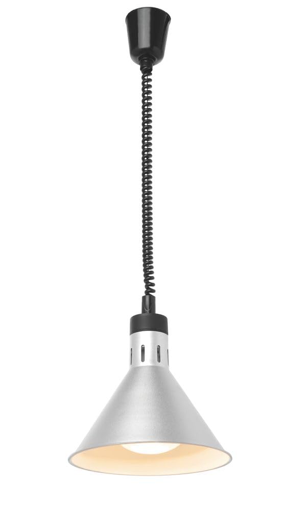 HENDI Wärmelampe, Inkl. Splitterfreie lampe, Höhenverstellbar, Konisch, Warmhalten von Speisen, Spei