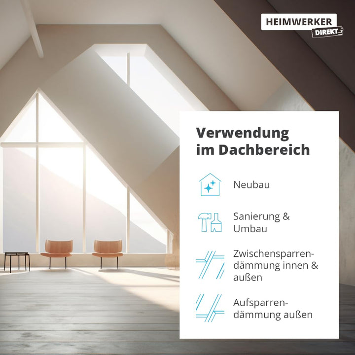 Dampfbremse/Dampfsperre 1,5 m x 50 m rücktrocknend, universelle feuchteregulierend - für eine luftdi