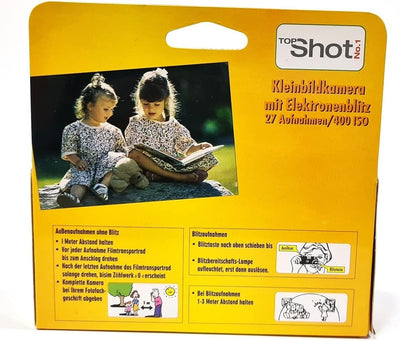 2 x 1A PHOTO PORST Einwegkamera Topshot gelb/Hochzeitskamera/Partykamera (je 27 Aufnahmen, 2er Pack)