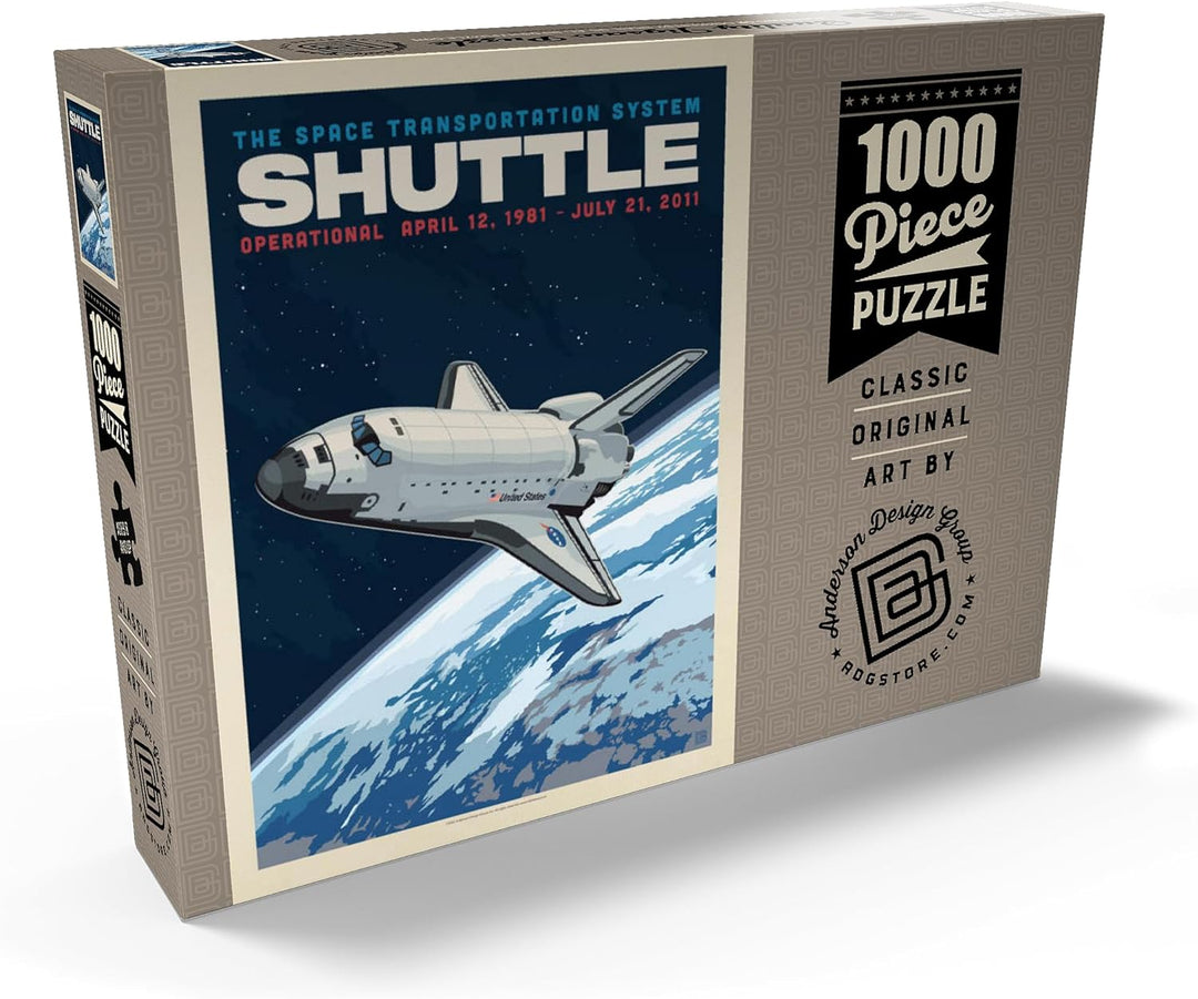 NASA 1981: Space Shuttle, Vintage Poster - Premium 1000 Teile Puzzle - MyPuzzle Sonderkollektion von