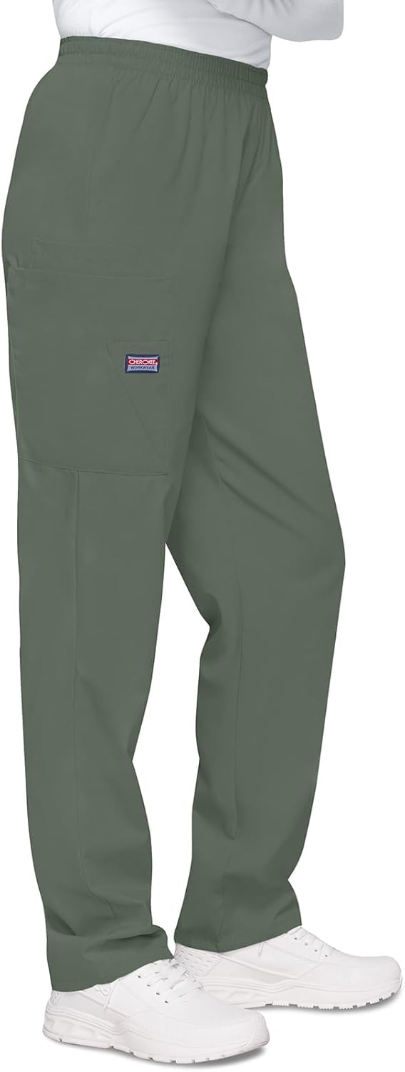 Cherokee Damen Workwear Cargo-Hose mit elastischer Taille Klassisch L Olivgrün, L Olivgrün
