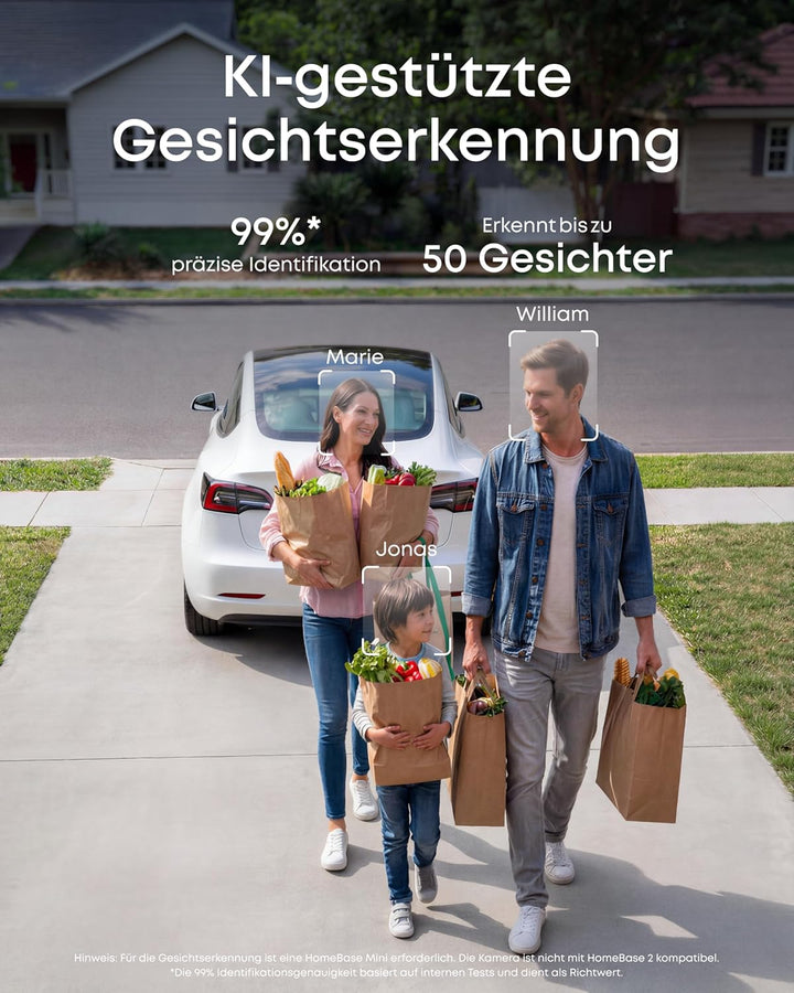 eufy Überwachungskamera C31 kabelgebunden, 360°-Sicht mit Schwenken/Neigen, Innen & Aussen, Dual-Ant