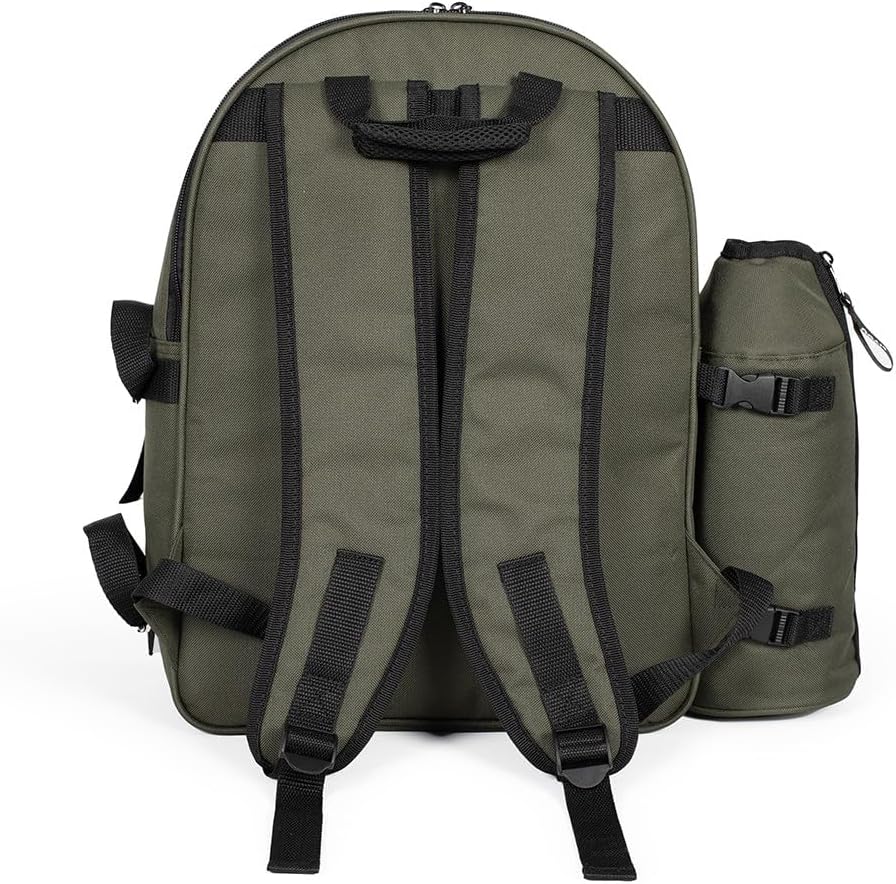 Livoo Picknick-Rucksack für 4 Personen SE970C – 11 l, 600D, 30 Zubehörteile Grün, Grün