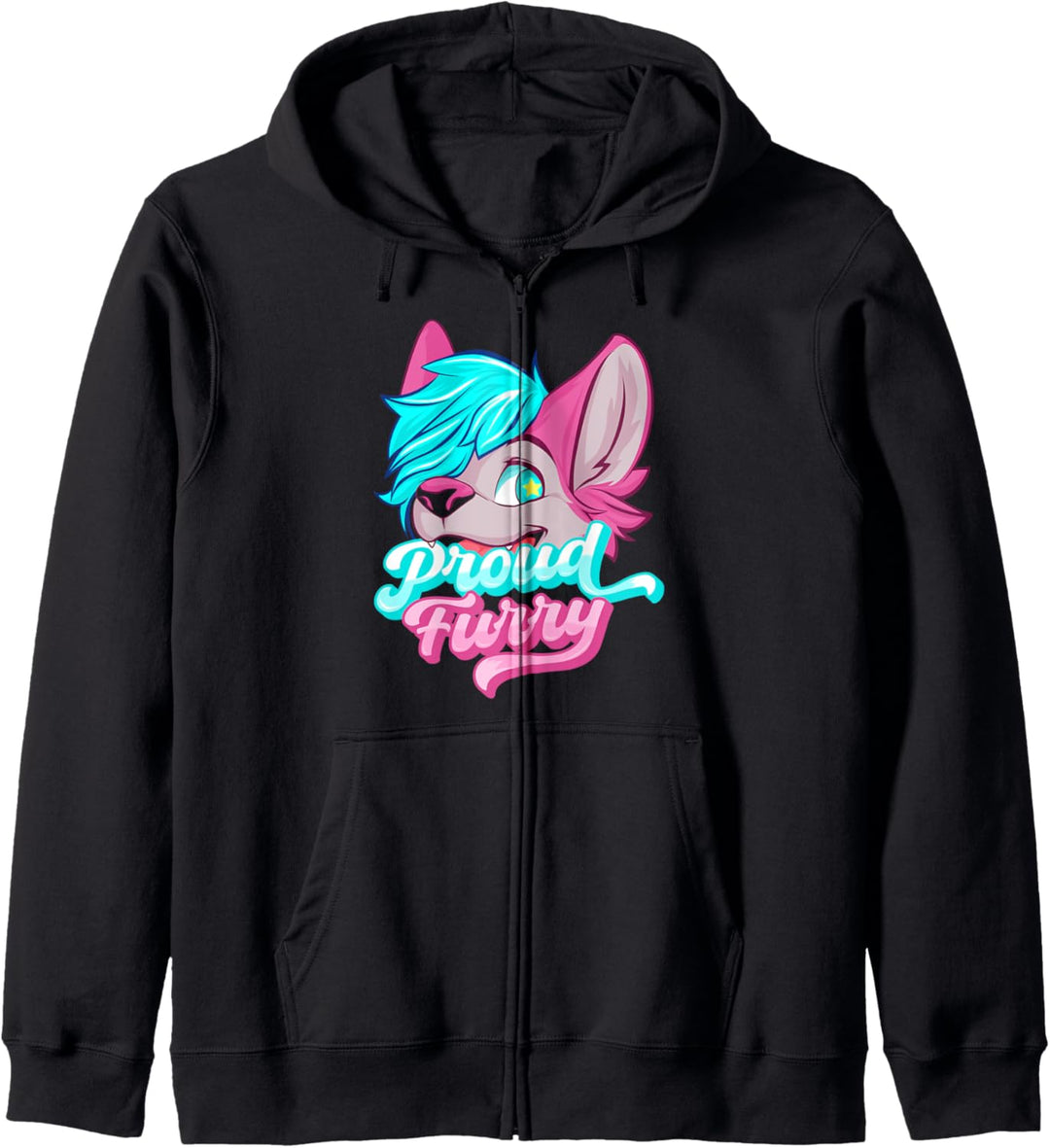 Proud Furry Fandom Furries Tails Ohren Furry Person Cosplay Kapuzenjacke