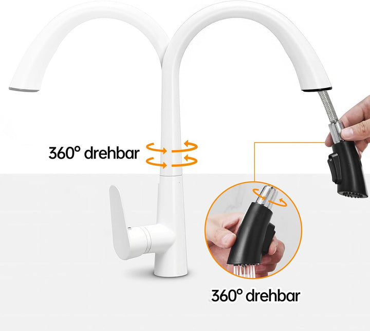 Wasserhahn Küche Waschtischarmatur Bad Mischbatterie Badarmatur Drei Sprühfunktionen Küchenarmatur 3