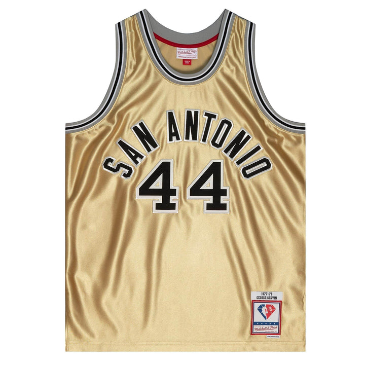Mitchell & Ness NBA 75th Anniversary Swingman Jersey - Gold S San Antonio Spurs, S San Antonio Spurs