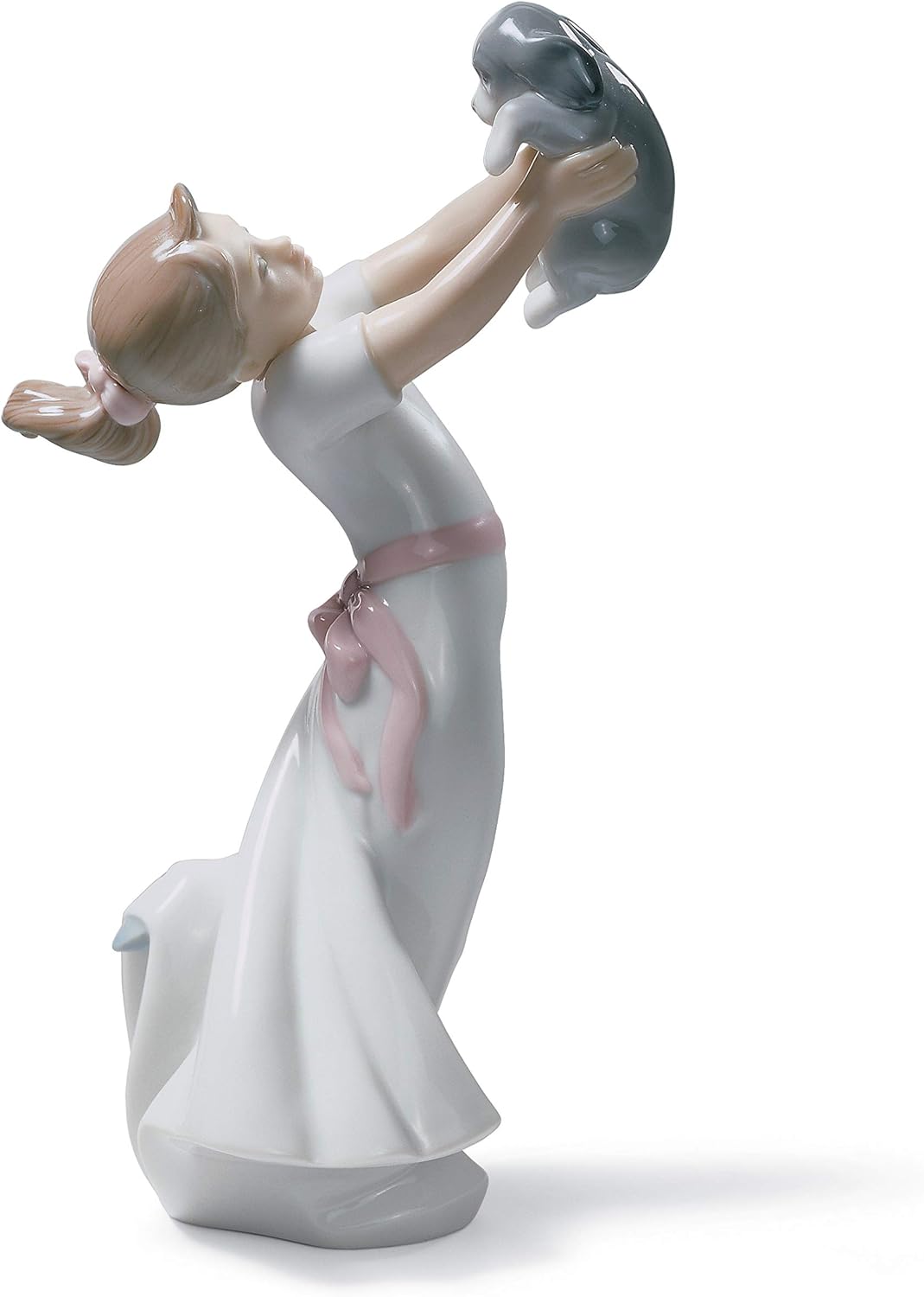 LLADRÓ Mädchen-Figur Mit Hund Wir Wollen Freunde Sein. Mädchen. Porzellan.