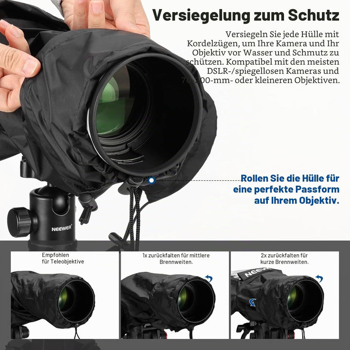 NEEWER Kamera Regenschutz, klein, strapazierfähiges Nylon, kompatibel mit Sony A7 A9 Canon 7D 5D Nik