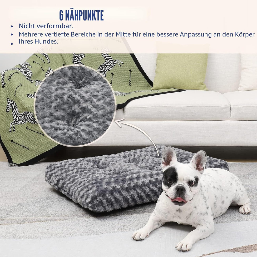 KSIIA Hundebett mittelgrosse Hunde Waschbar, Hundekissen flauschig, M Hundematte für kleine mittelgr