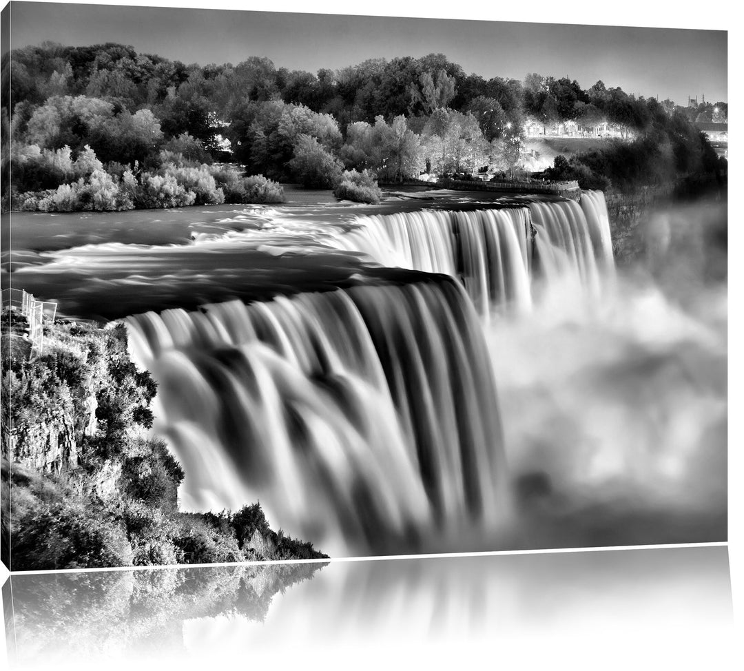Pixxprint Majestätische Niagara Fälle als Leinwandbild/Grösse: 100x70 / Wandbild/Kunstdruck/fertig b