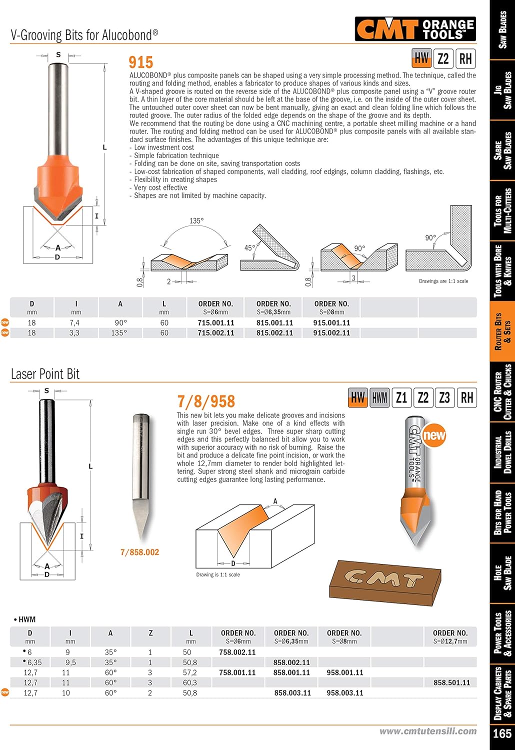 CMT Orange Tools 758.001.11 – Erdbeere für Buchstaben 60 Grad HM S 6 D 12.7 Z 3