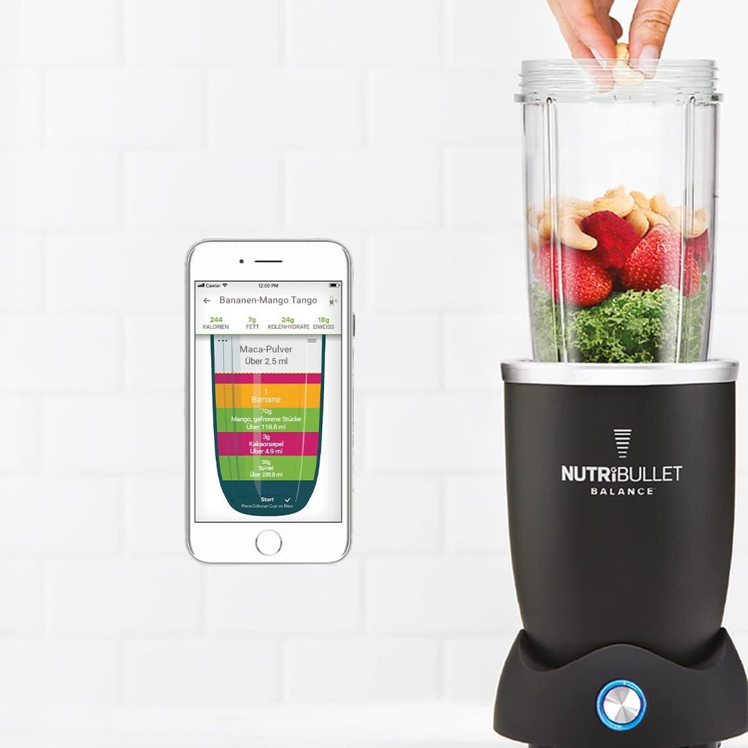 NutriBullet Balance - 1200W schwarz – Mixer mit Extraktor-Klinge macht Superfood aus einfachen Leben