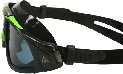 Aqua Sphere Men's Swimming Goggles Seal 2.0 Adult Fitness Pool Black/Green - Smoke