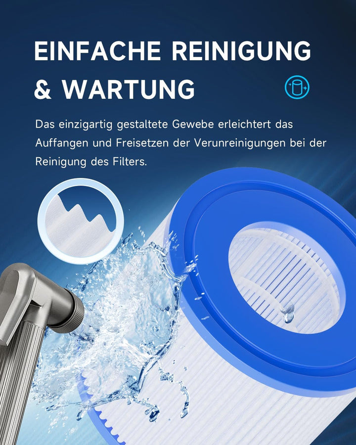 AQUALTRA Filter S1 für Pool, Kompatibel mit PureSpa Hot Tub Filter für 11692 29001E 107 x 71 MM 6 St