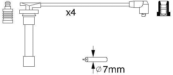 Bosch 0986356721 - Zündleitung - 4er Set
