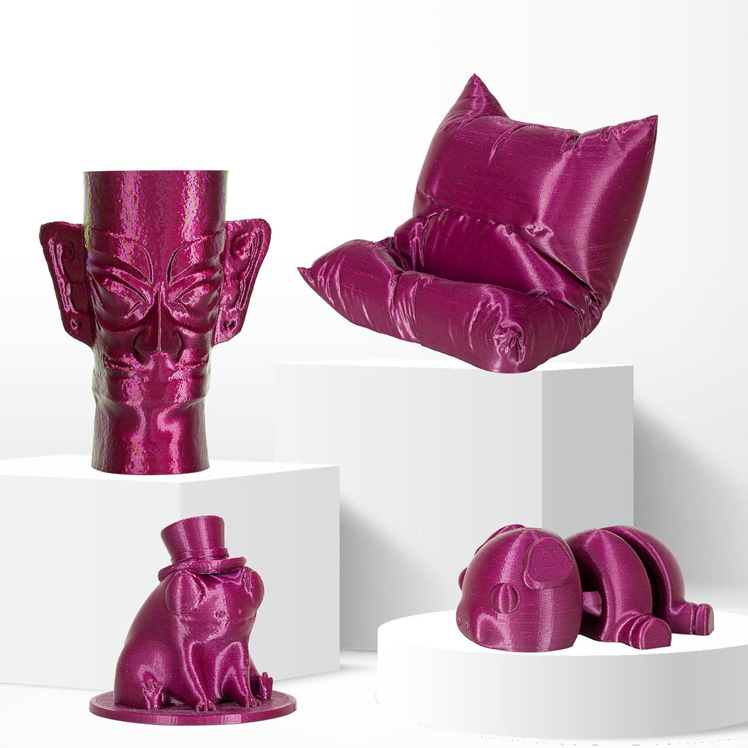 TRONXY PETG Filament 1,75 mm, Metall Hellgrau 3D-Drucker Filament Genauigkeit +/- 0,05 mm, 1 kg Spul