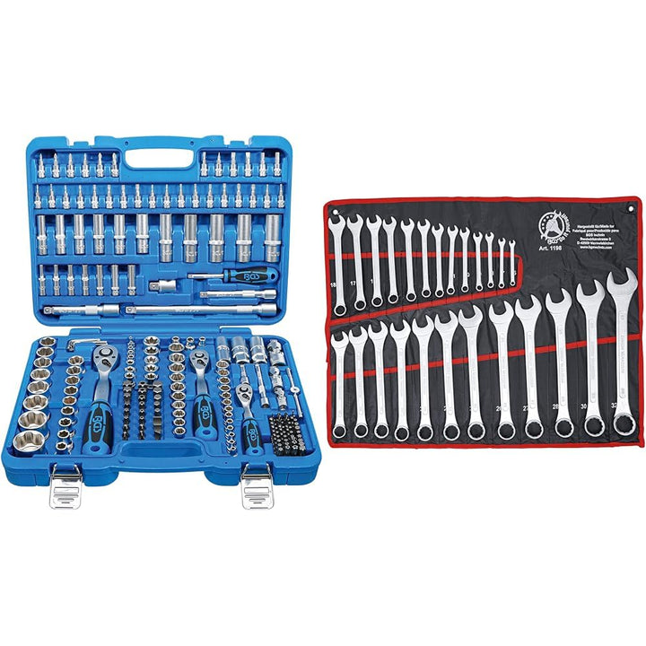 BGS 2292 | Steckschlüssel-Satz Wellenprofil | 192-tlg | Antrieb 6,3 mm / 10 mm / 12,5 mm & Kraftmann