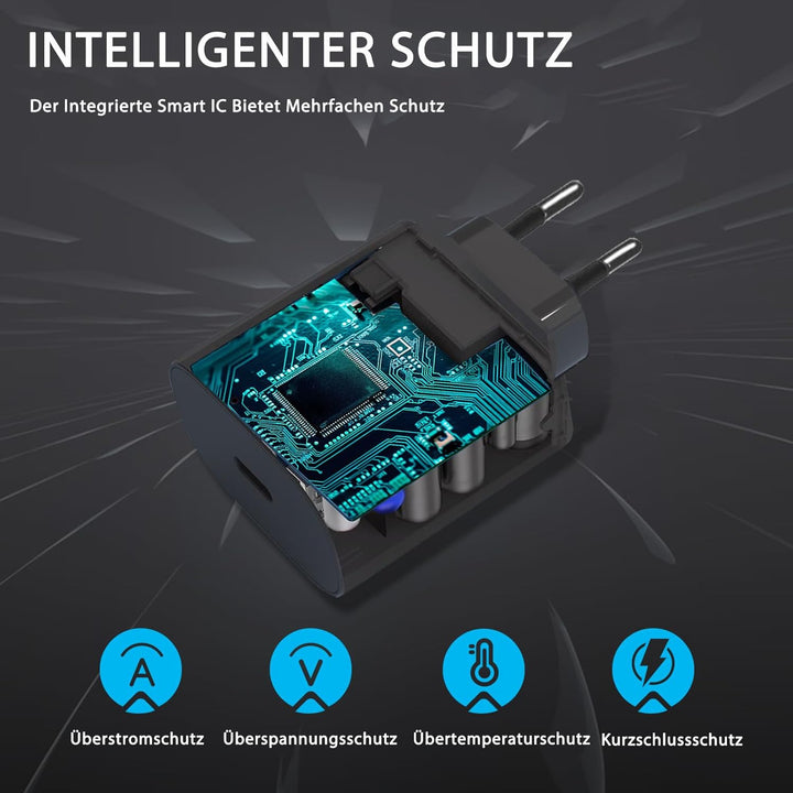 45W USB-C Schnellladegerät 2PACK Android Netzteil Type C für Samsung Galaxy S24 S23 S22 S21 Ultra/No