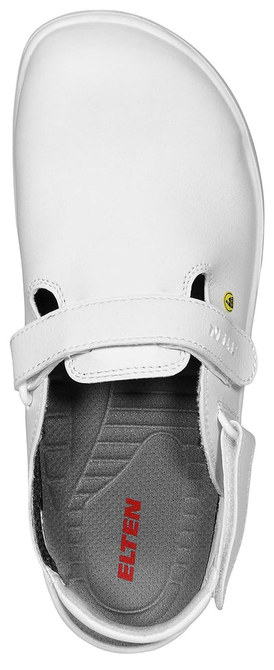 Berufsschuhe ELTEN MICHEL WHITE ESD SB, Herren, Clogs, leicht, weiss, Stahlkappe - Grösse 47 47 EU,