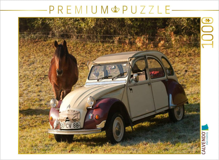 Puzzle · Citroën 2 CV Dolly mit Pferd 1000 Teile, 1000 Teile