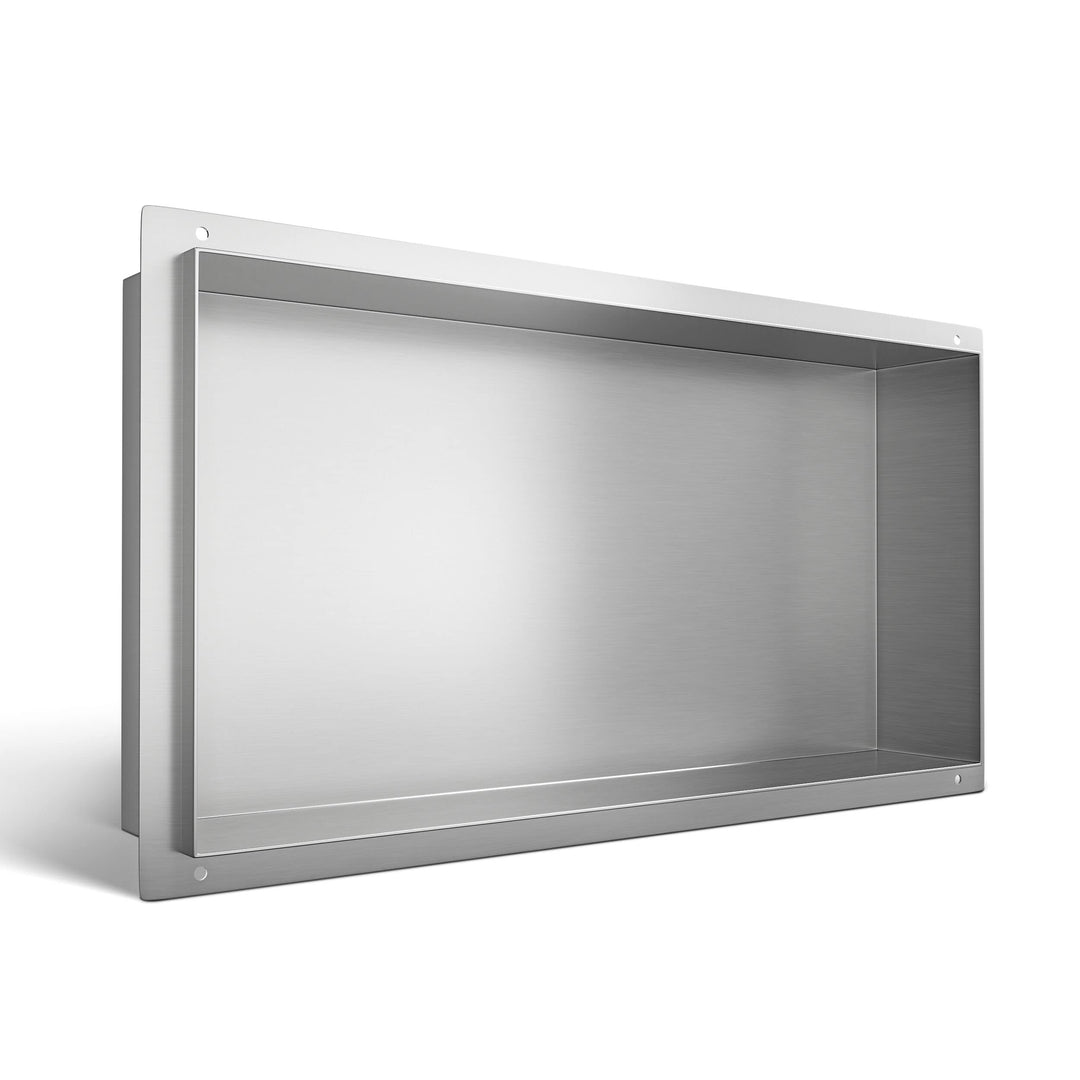 Neodrain Wandnische Dusche Edelstahl Duschnische Randlos 60 x 30 cm Einzelregal Lagerung für Badezim