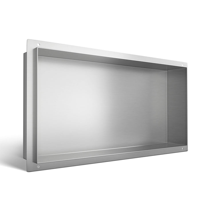 Neodrain Wandnische Dusche Edelstahl Duschnische Randlos 60 x 30 cm Einzelregal Lagerung für Badezim
