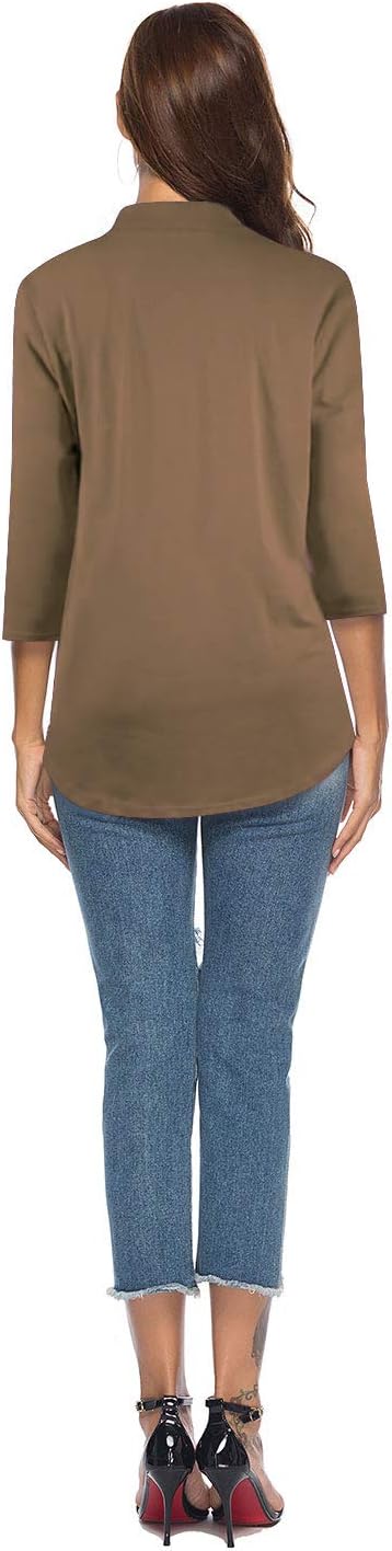 CEASIKERY Damen Shirt Tunic Shirt Tunic S Braun, S Braun