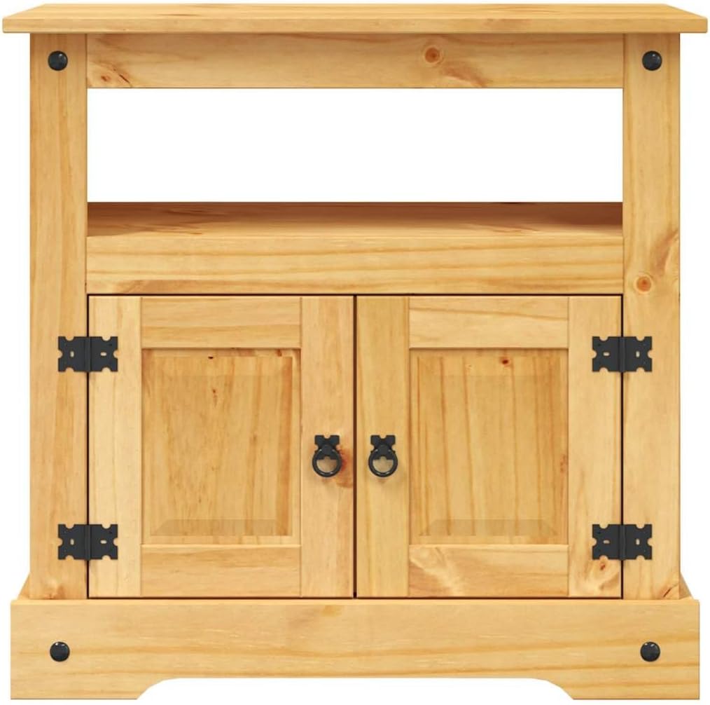 vidaXL Kiefer Massiv TV Schrank 80x43x78 cm Lowboard Fernsehschrank Sideboard Braun, Braun