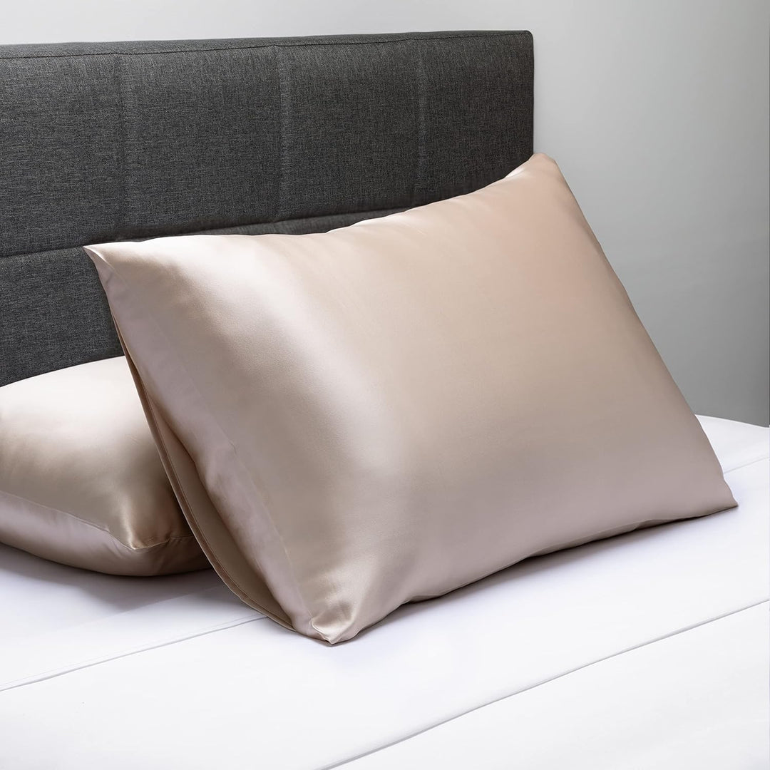 Fishers Finery Good Housekeeping Winner Kissenbezug, 100% Reine Maulbeerseide, 25 mm, Taupe Standard