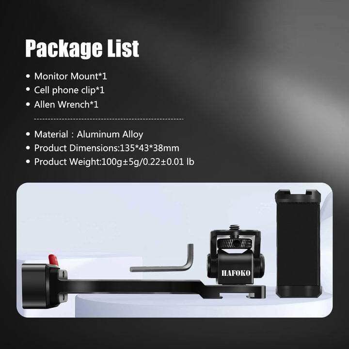 HAFOKO RS3 Gimbal Monitor Montieren RS2 Handhaben Verlängerung Platte Metall mit 1/4" Gewinde Kalter