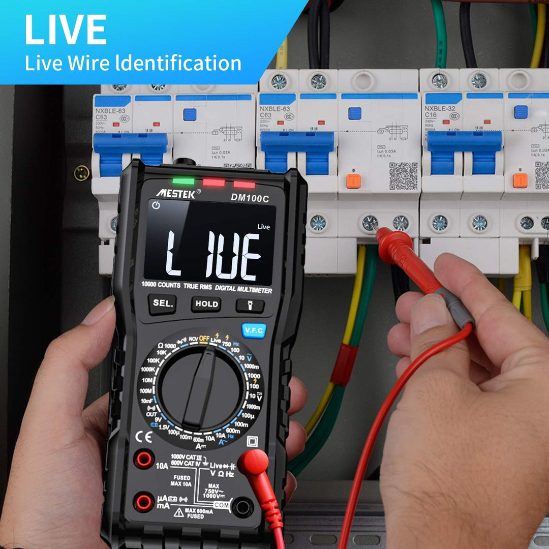 Digital Multimeter Spannungsprüfer AC DC Strommessgerät Stromzähler MESTEK Spannung Tester NCV VFC A