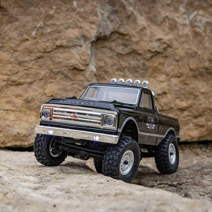 Axial 1/24 SCX24 1967 Chevrolet C10 4X4 RTR Brushed Rock Crawler (Battery & Charger Included), Black