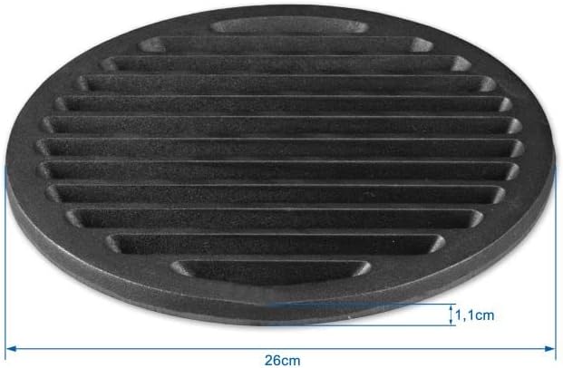 Grillrostprofi Ascherost - Feuerrost - Kohlerost - Kaminrost in Premium-Qualität, Gusseisen, rund, D