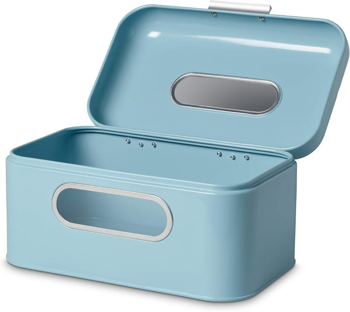 ECHTWERK Brotkasten, Brotbox, aus Metall, "smal",hellblau, 30 x 20 x 16,5 cm Hellblau S Single, Hell
