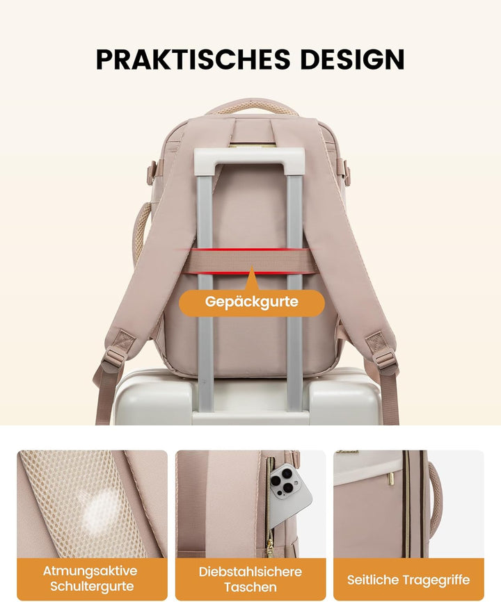 LOVEVOOK Ryanair Handgepäck 40x30x20, 24L Travel Handgepäck Rucksack für Damen und Herren, Ryanair R
