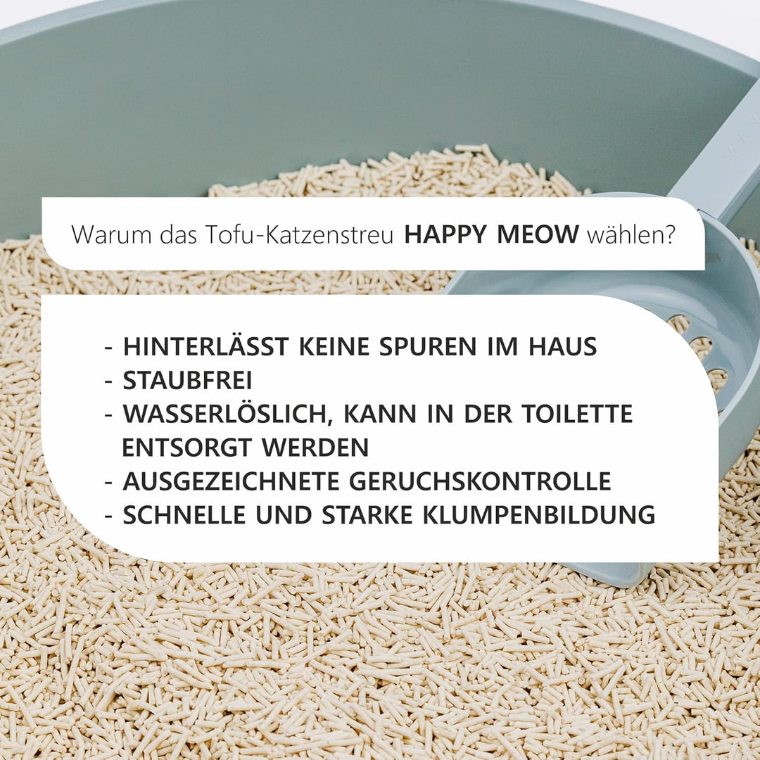 Tofu-Katzenstreu für Katzen (18L/7,5Kg) - Natürlich und biologisch abbaubar - Sofort klumpend, staub