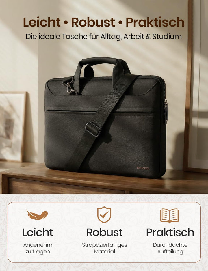 DOMISO Laptop-Hülle AA40 15 - 15,6 Zoll Schwarz, 15 - 15,6 Zoll Schwarz