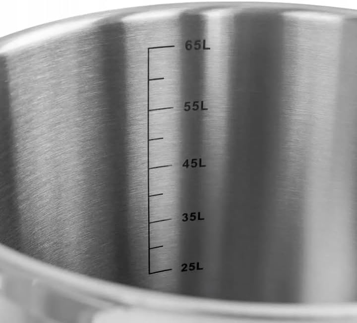 Mega-M Kochtopf GROSSE Induktion aus Edelstahl AISI 443 mit DECKEL PRO Küche Keramik, Elektro, Gas,